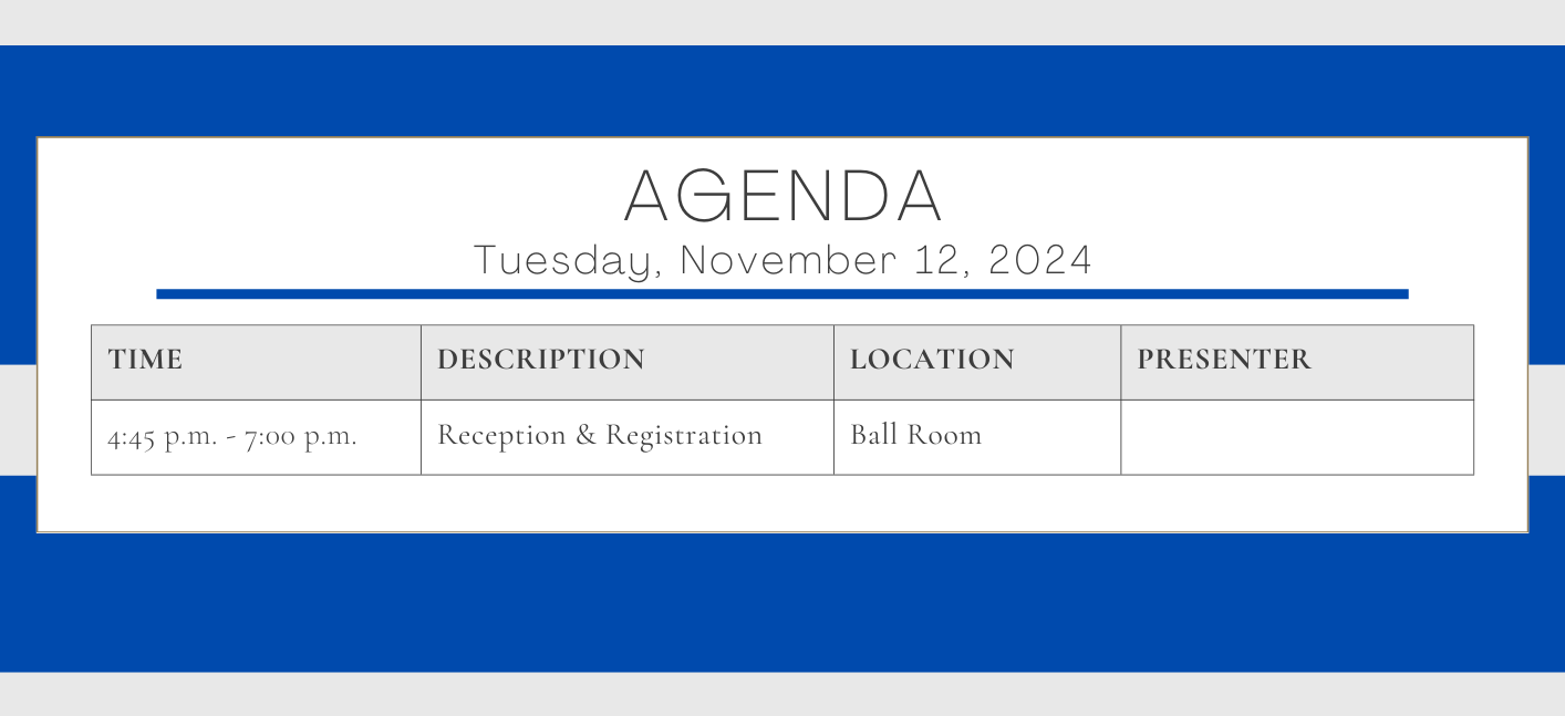 Tuesday, November 12, 2024 Agenda