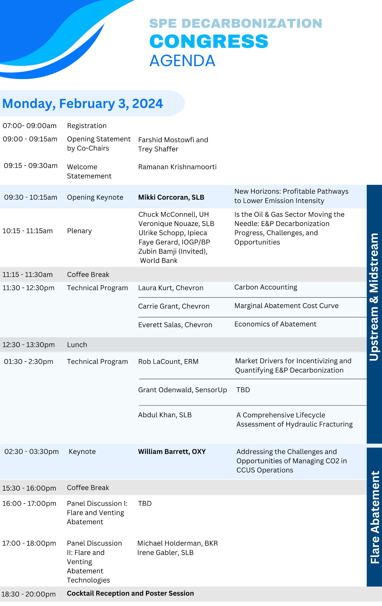 Decarbonization Congress Agenda